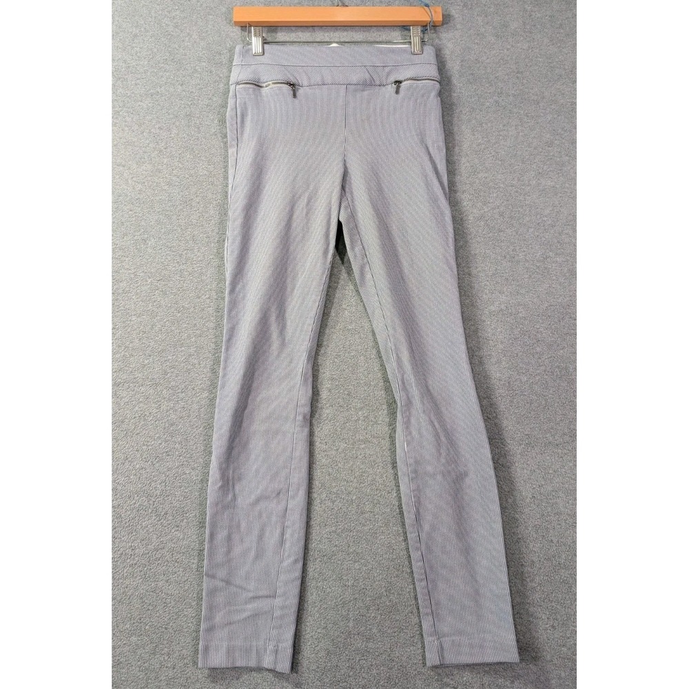 Candie's Ankle Pull-On Pants Women's Small Blue White Stripe Stretch Skinny